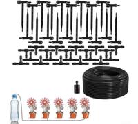 Automatic Drip Irrigation Kit with Plastic Parts for Garden Watering System, Greenhouse Irrigation, Potted Plant Care, Flower Bed and Lawn Watering Device,(20m)
