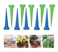 Automatic Drip Irrigation System Self Watering Spike for Flower Plants Greenhouse Garden Adjustable Auto Water Dripper Device 10PCS Green+Blue