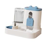 Automatic Dry Food And Water Dispenser Pet Bowl Built-in Feeding Device Suitable for Multiple Pets, Blue