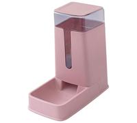 Automatic Dual-Function Pet Feeder and Waterer for Cats and Dogs - Cordless Food Dispenser with Siphon Water for Living Room or Balcony Use (Pink,11.54×6.54×12.01in)