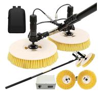 Automatic Dual-Head Solar Panel Cleaning Brush Kit - Efficient Water-Fed Rod for Easy Maintenance, Perfect for Home & Commercial Solar Care, Keep Panels Clean & Efficient