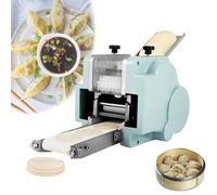 Automatic Dumpling Skin Machine, Electric Automatic Wonton Wrapper Maker with Adjustable Size 50-60 Pieces/Min for Kitchen Noodle Shops Breakfast Shops
