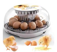 Automatic Egg Incubator, 12-Egg Capacity, LED Egg Candle Light, Automatic Egg Turning, Temperature & Humidity Control, Easy to Clean, Suitable for Chicken, Duck, Goose, Quail