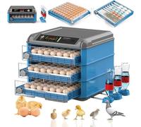 Automatic Egg Incubator for Chicken, Duck & Bird Eggs - 120 Egg Poultry Hatcher Machine with Temperature & Humidity Control, LED Display