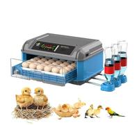 Automatic Egg Incubator For Chicken Duck Quail Fully Automatic Poultry Hatcher With Auto Turning Temp Humidity Control LED Display For Farm Homestead(36)
