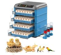 Automatic Egg Incubator For Chicken Duck Quail Fully Automatic Poultry Hatcher With Auto Turning Temp Humidity Control LED Display For Farm Homestead(232)