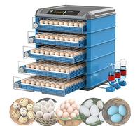 Automatic Egg Incubator with LED Temperature Control and Ventilation, Egg Turning Feature for Hatching Chicken, Duck, Goose, and Birds, 256 Eggs Capacity