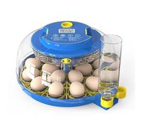 Automatic Egg Incubator with Temperature and Humidity Control, LED Candling, and Transparent Cover for Poultry Hatching