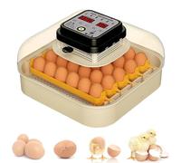 Automatic Egg Incubator with Temperature Control and Humidity Display, 16/30 Capacity, Egg Turning and Cold Light Detection for Chicken and Duck Eggs