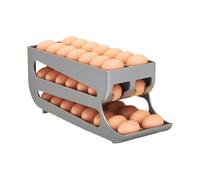 Automatic Egg Storage For Refrigerator,Space Saving Refrigerator Egg Eggs Dispenser,Holds 2 Rack Fridge Tiers eggs fresh refrigerator egg roller storage countertop egg organizer For egg hue