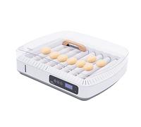 Automatic Egg Turning Incubator 35 Eggs Capacity Thermostatic Control with Water Shortage Alarm Clear Lid Dual Fans UK Plug for Quail Duck Parrot Chicken Eggs Childrens Educational Science Project