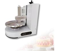 Automatic Electric Cake Cream Spreading Machine - Stainless Steel Icing Smoother with Adjustable Speed Turntable for 4-12 Inch Cakes, Professional Cake Decorating Tool,white
