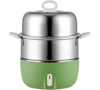 Automatic Electric Egg Boiler & Steamer - Stainless Steel Multifunction Cooker w/ 7-Egg Capacity | Compact Countertop Appliance for Perfect Boiled, Poached & Steamed Eggs