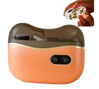 Automatic Electric Nail Clipper-2-in-1 Electric Nail Clipper & Polisher with LED Light, USB Rechargeable, Easy Nail Trimmer Suitable for The Elderly & Adults (Orange)