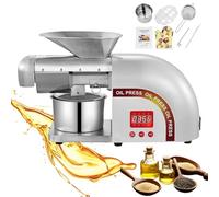 Automatic Electric Oil Press, 1800w Commercial Oil Press Machine With Digital Temperature Control, Adjustable, Stainless Steel Oil Press for Nuts Olives Flax Seed Peanut Home/Commerc