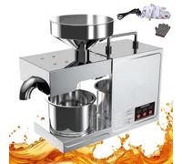 Automatic Electric Oil Press, Commercial Oil Press Machine With Intelligent Temperature Control, Hot and Cold Pressing, Stainless Steel Oil Press for Nuts Olives Flax Seed Peanut Home/Commerc