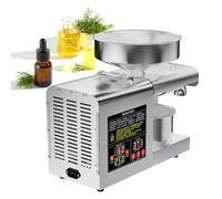 Automatic Electric Oil Press Machine,1100w Essential Oil Press Machine, Stainless Steel Nut Oil Extractor W/6l Hopper, Pressing Speed: 4-8 Kg/H | Cold & Hot Press, For Commercial Home Kitchen