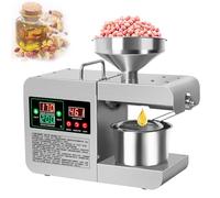 Automatic Electric Oil Press Machine, Stainless Steel Nut Oil Extractor for Peanut, Sunflower, Coconut, and Soybean