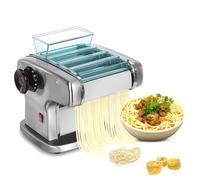 Automatic Electric Pasta Maker with Dough Roller and Noodle Cutter, Includes Protective Cover, Adjustable Thickness for Homemade Pasta