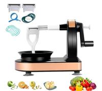 Automatic Electric Peeler, Automatic Fruit & Veggie Peeler - Multi-Functional Apple, Pear, Potato Cutter & Slicer, Replaceable Blade, for Home Kitchen (Black)