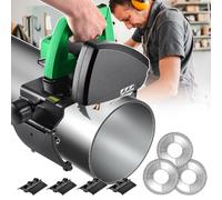 Automatic Electric Pipe Cutter with Stainless Blades, 5-Speed Control for Precise Cutting on Steel, Copper, PVC Pipes