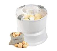 Automatic Electric Potato Peeler - 1KG Capacity One-Touch Peeling Machine for Apple, Carrot, Fruit - Safety Lock, No Mess Rumbler