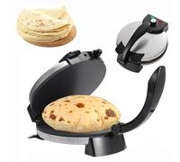 Automatic Electric Roti Maker - 10-Inch Non-Stick Appliance with Double-Sided Heating & Adjustable Temperature for Chapatis, Pancakes, Pizzas & Flatbreads