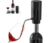 Automatic Electric Wine Aerator & Decanter, USB Rechargeable Wine Dispenser with Pourer Spout, Gift for Wine Lover, Black