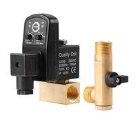 Automatic Electronic Drain Valve for Air Compressor Condensate Management, G1/2 DN15 Air Tank Water Moisture Automatic Timed Drain Valve with Separated Solenoid (AC 230V)