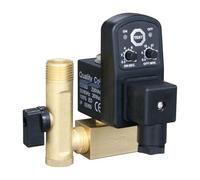 Automatic Electronic Timed Drain Valve Electric Timer Auto Water Valve 1/2" DN15 Electronic Drain Solenoid Valve for Air Compressor Condensate(Split-Body Type,24V)