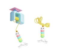 Automatic Elevating Cat Teaser Toy Rechargeable Interactive Bouncing Rope Toy For Indoor Cats Vertical Space Saving Funny Kitten Play Toy (Blue)