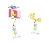 Automatic Elevating Cat Teaser Toy Rechargeable Interactive Bouncing Rope Toy For Indoor Cats Vertical Space Saving Funny Kitten Play Toy (Pink)