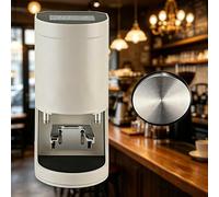 Automatic Espresso Powder Press Machine 58mm Electric Coffee Tamper with Adjustable 5-30kg Pressure for Home Cafe(White,ScrewThread)
