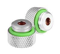 Automatic Exhaust Valve Plug, 12.9mm Plated Brass for G1/4 Thread, PC Computer Fitting, Silicone Seal Ring, Easy Installation, Roll Lace Design, Water Cooling System Compatibility