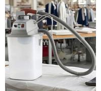 Automatic Fabric Thread Trimming Machine, 450W Brushless Single-Head Thread Trimmer with Storage Bucket, Real-Time Temp/Speed Display for Garment Factory