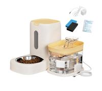 Automatic Feeder for Pets with 2 in 1.2-in-1 Automatic Pet Feeder with Drip Water for Cats - for Indoor Outdoor Balcony Living Room Room Business Travel