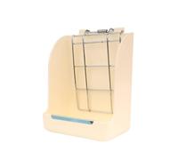 Automatic Feeder Hay Rack Bowl Suitable for and Other Small Animals Hay Feeder Hay Rack Manger Bunny Hay Holder Plastic Bowl Mixing Bowl Glass with Lid (White, One Size)