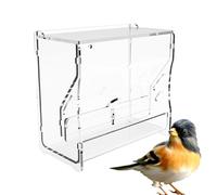 Automatic Feeder, Parakeet Feeding Cup, Pet Cage Water Dispenser, Birds Food Container Feeder for Budgerigar, and Peony Bird, S-5.91x3.07x5.59 inches, L-8.66x3.07x5.59 inches