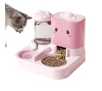 Automatic Feeder - Set of Cat Feeder and Holder | Double Pet Food Dispenser | PROGRAMMABLE TEMPORARY TEMPORARY TEMPERATION with Large Capacity for FO0D Sec