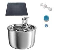 Automatic Feeders 2L Smart Cat Water Fountain Automatic Filter Water Dispenser Feeder Mat Motion Sensor 304 Stainless Steel Pet Drinking Fountain for dogs and cats(A05-Base version-mat)