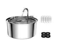 Automatic Feeders 3.2L Cat Automatic Water Dispenser Pet Smart Induction Water Feeder USB With Filter Stainless Steel Dog Feeder Pet Supplies for dogs and cats(C)