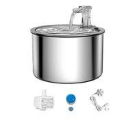Automatic Feeders 3.2L Cat Water Dispenser Stainless Steel Faucet Pet Water Fountain Smart Automatic Cats Water Drinker With Filters Motion Sensor for dogs and cats(2L-Sensor)