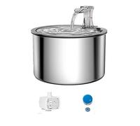 Automatic Feeders 3.2L Cat Water Dispenser Stainless Steel Faucet Pet Water Fountain Smart Automatic Cats Water Drinker With Filters Motion Sensor for dogs and cats(2L-Base Type)