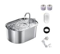 Automatic Feeders 3.2L Cat Water Dispenser Stainless Steel Faucet Pet Water Fountain Smart Automatic Cats Water Drinker With Filters Motion Sensor for dogs and cats(3.2L-X5Filter-2pump)
