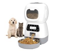 Automatic Feeders 3.5L Smart Automatic Pet Feeder Dog Cat Feeder Food Bowl Dispenser Voice Recorder Timer And 2L Pet Waterer Drinking Fountain for dogs and cats(Only Pet Feeder)
