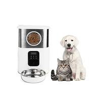 Automatic Feeders 5L High Capacity Double Bowls Button Automatic Pet Feeder Smart Feed Dog Cat Feeding For Pet Voice Recorder Food Dispenser Bowl for dogs and cats(5L Single Bowl,With 5V Plug)