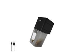 Automatic Feeders Automatic Aquarium Fish Tank Feeder Timing/Wifi Wireless Smart Phone App Intelligent Speaker Voice Remote Control Fish Feeding for dogs and cats(Wifi Black and Ring)