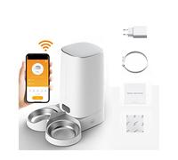 Automatic Feeders Automatic Cat Feeder Pet Smart Cat Food Kibble Dispenser Remote Control Button Auto Feeder For Cats Dog Accessories for dogs and cats(WiFi Double Bowl)