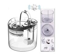 Automatic Feeders USB Cable/Battery Operated Cat Water Fountain Motion Sensor Dog Dispenser Filter Automatic Drinker Stainless Steel Pet Feeder for dogs and cats(B-With sensor)
