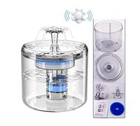 Automatic Feeders USB Cable/Battery Operated Cat Water Fountain Motion Sensor Dog Dispenser Filter Automatic Drinker Stainless Steel Pet Feeder for dogs and cats(C-With sensor)